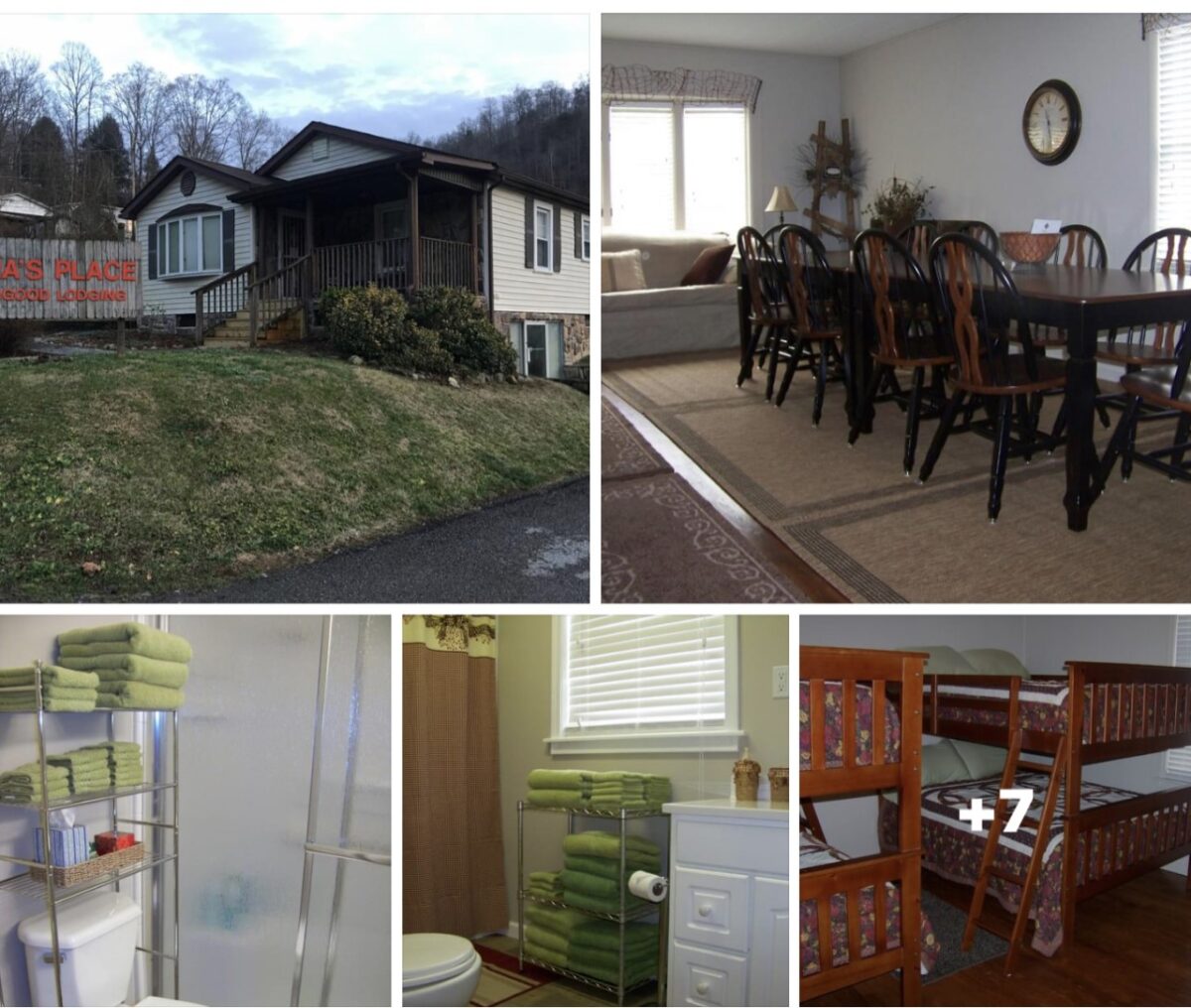 Vacation rental house interior and exterior photos